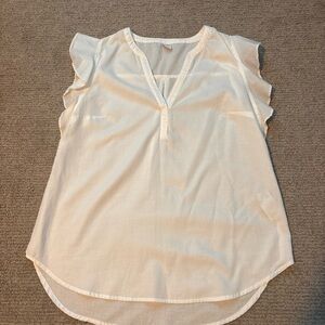 Old Navy White Flutter Sleeve Blouse